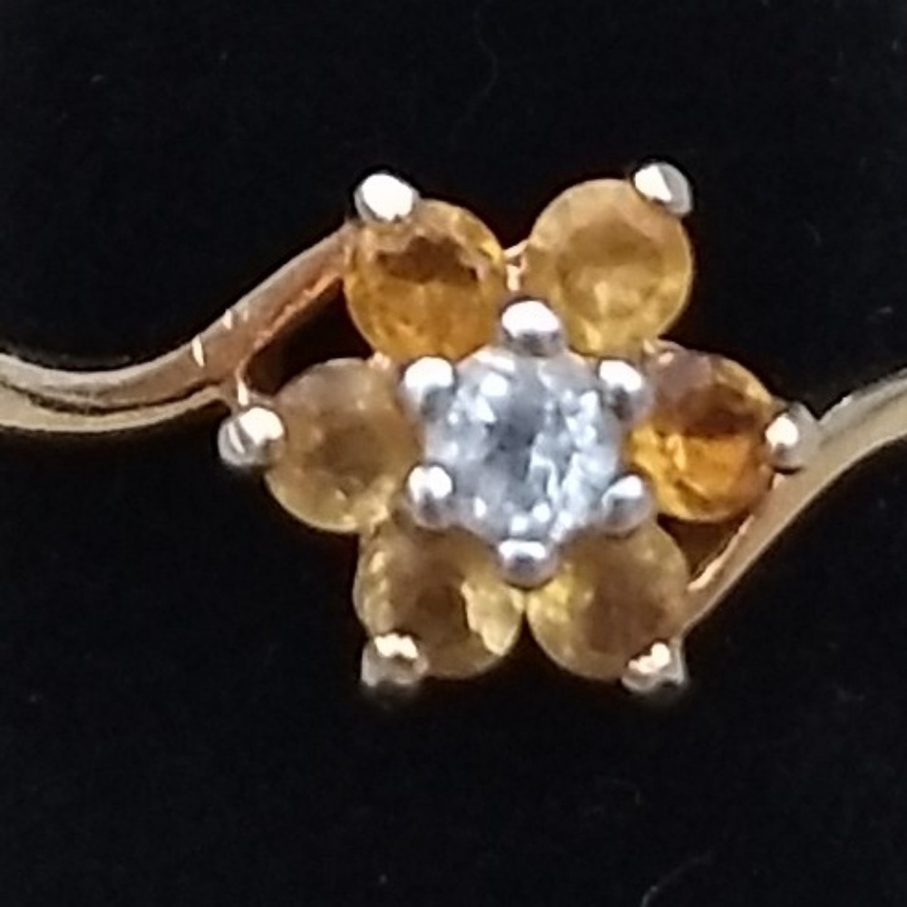 White & Yellow Topaz Gold over SS size 7. $firm